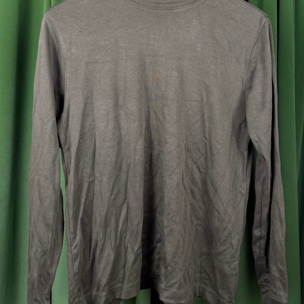 Lands End Womens Brown Grey Green Long Sleeve Turtleneck Top Size M 10-12
